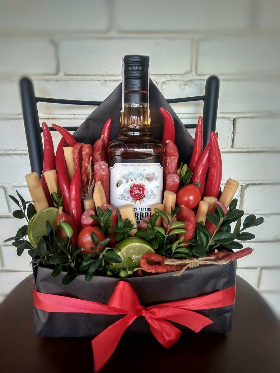 Продуктовые букеты для мужчин