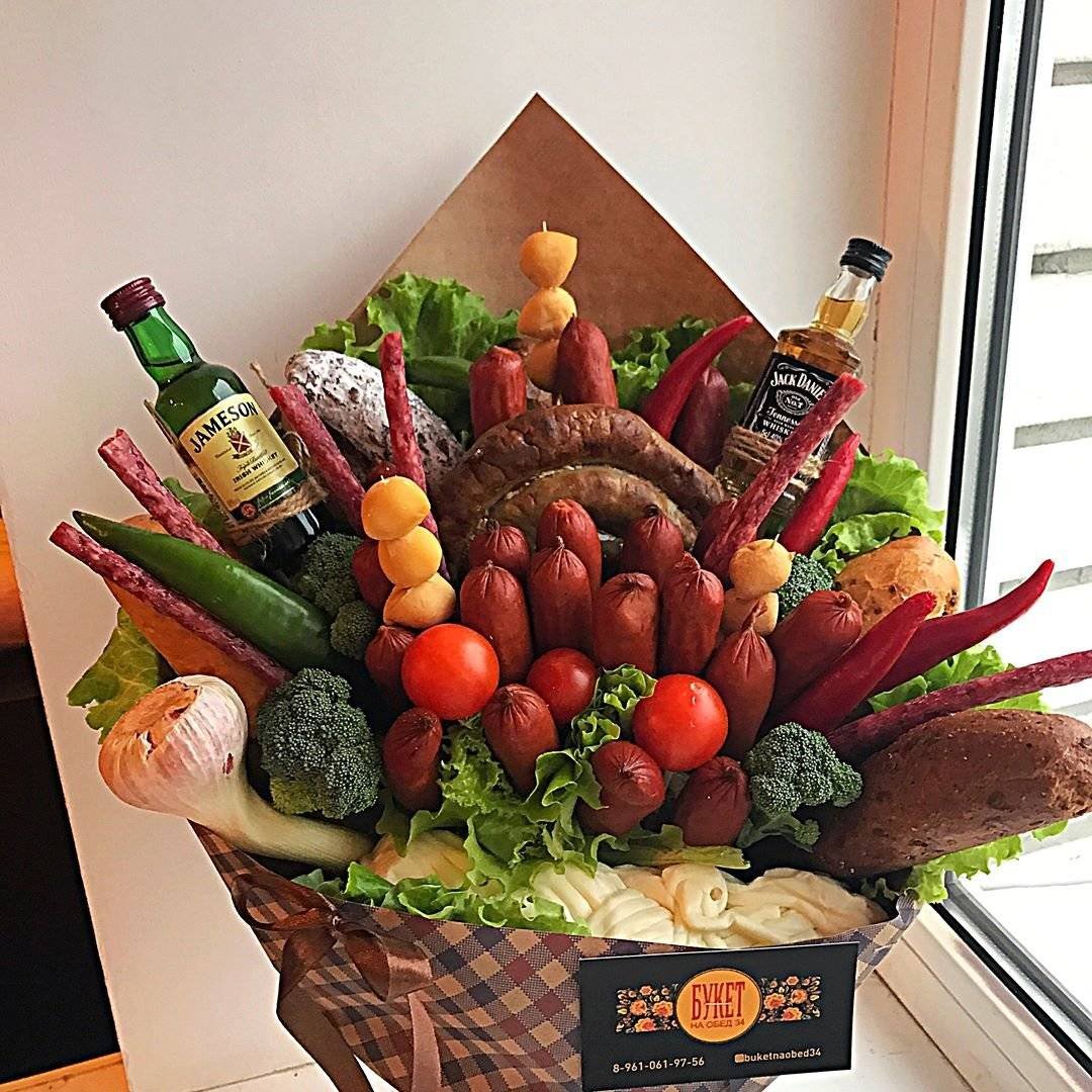 Необычные съедобные букеты