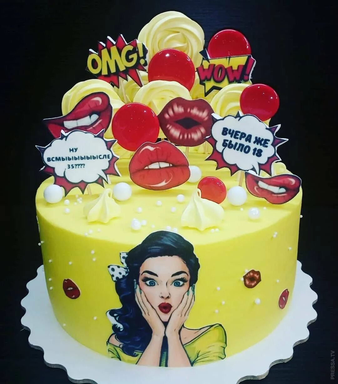 Креативные надписи на торт