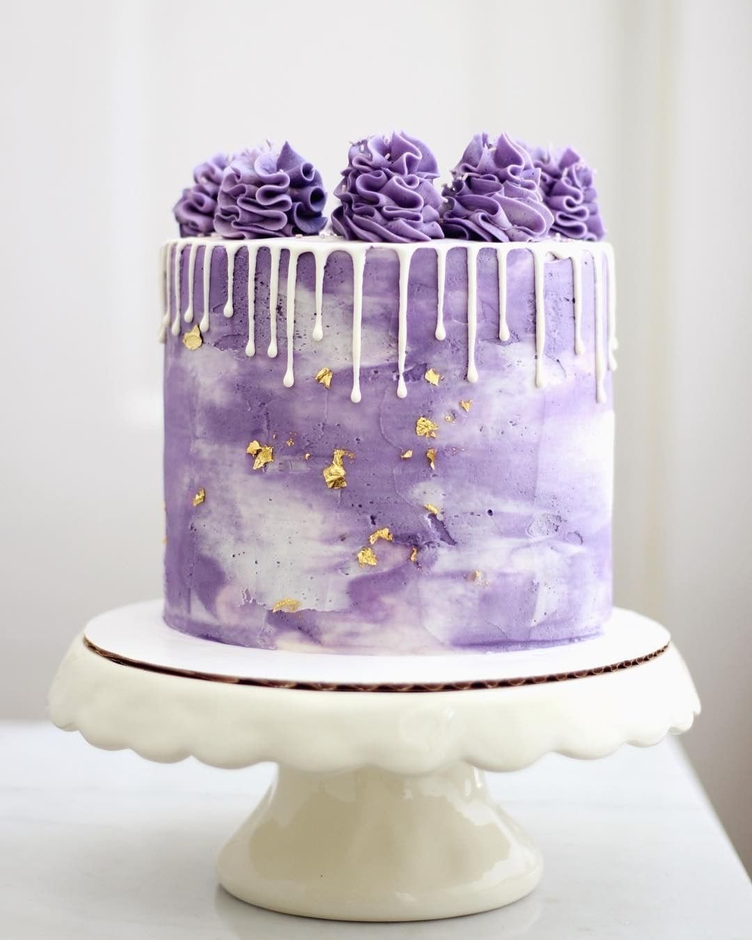 Торт фиолетовый на день рождения