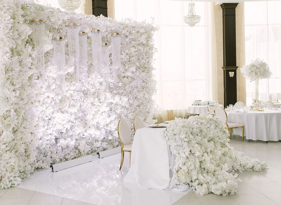 Свадебный декор в белом цвете