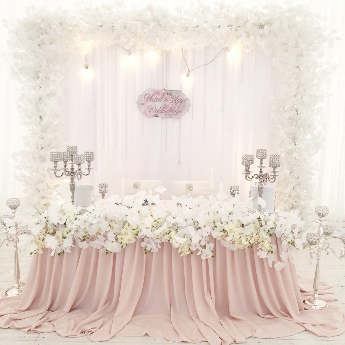 Свадебный декор в белом цвете