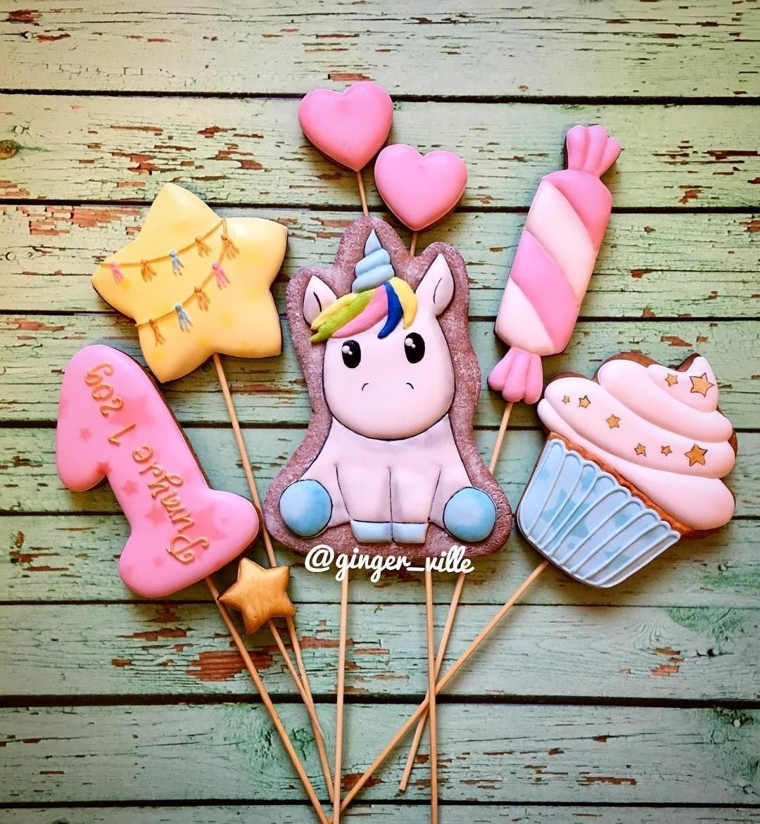 Пряники для торта "Единорог"