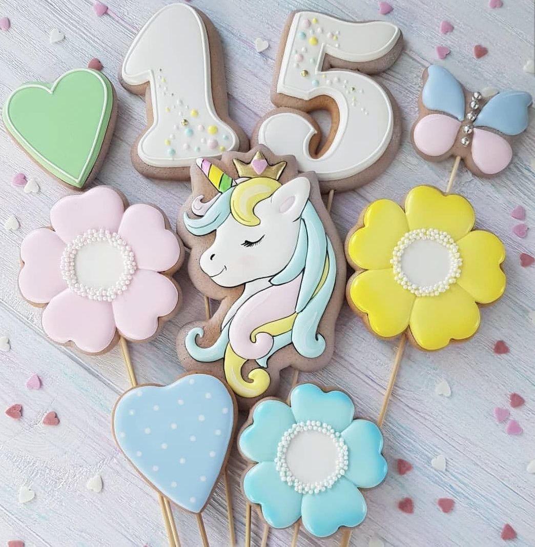 Пряник Единорожка на торт