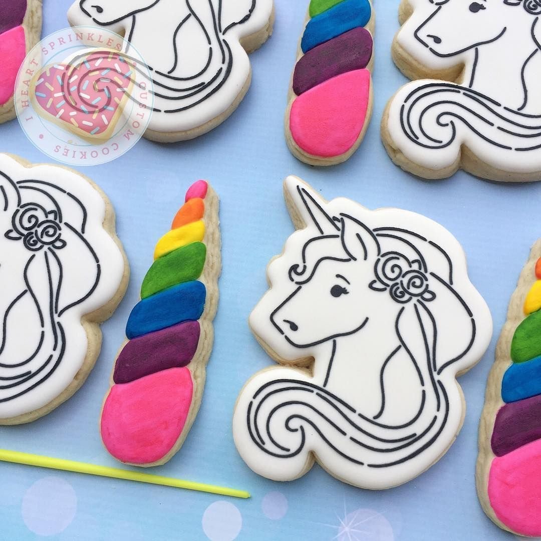 Пряники для раскрашивания Единороги