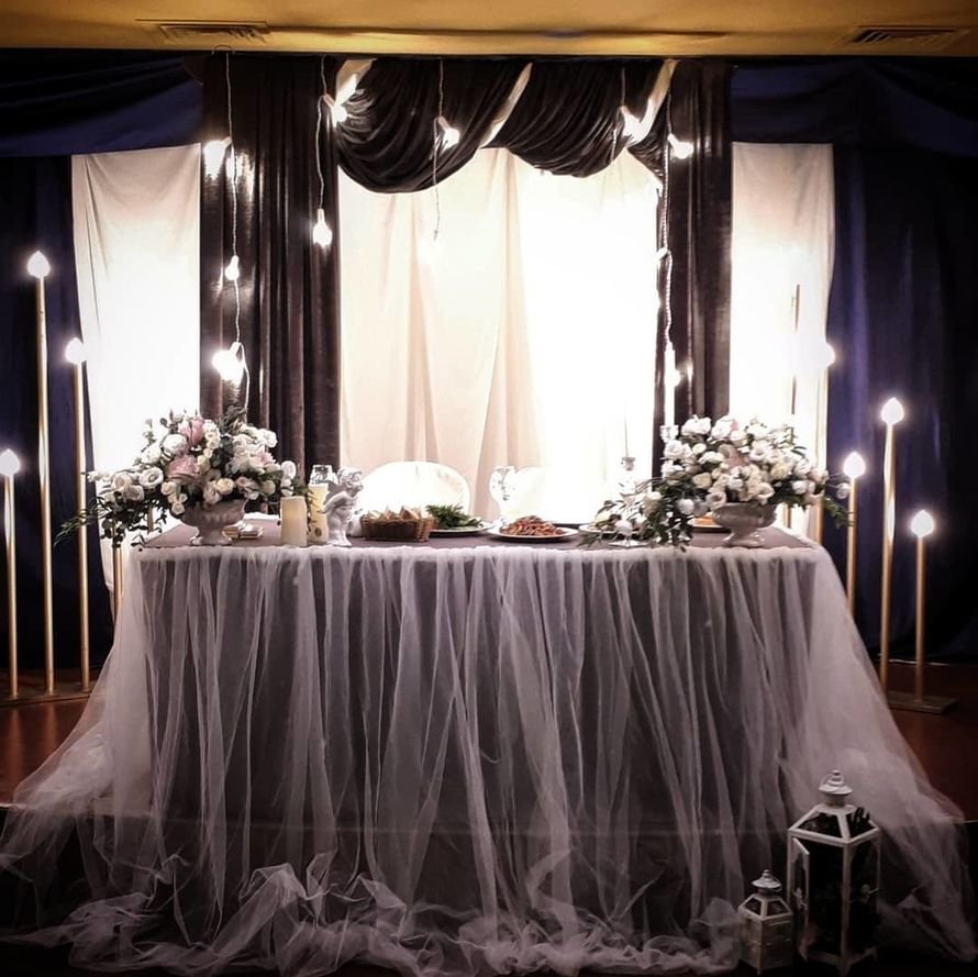 Декор для темного зала на свадьбу