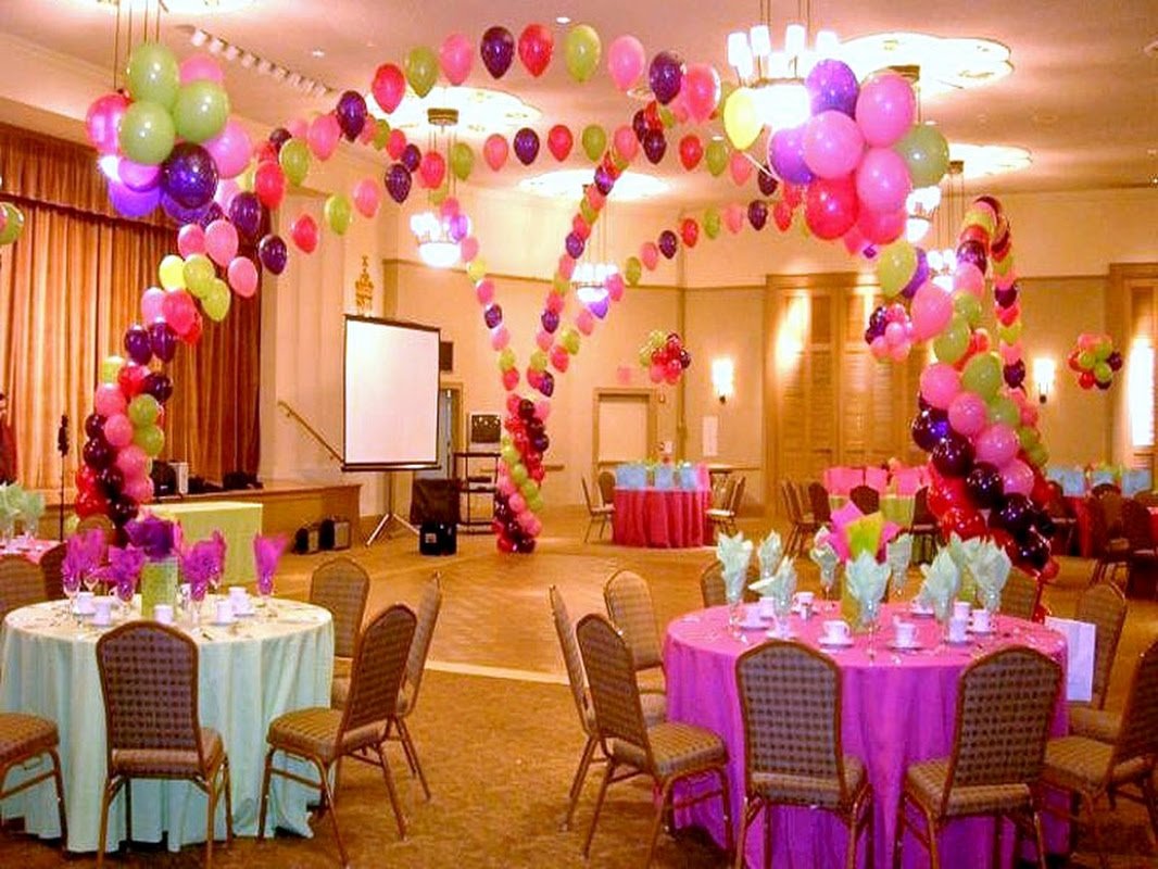 Украшение зала на день рождения