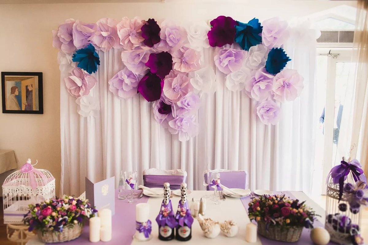 Украшение помещения на свадьбу