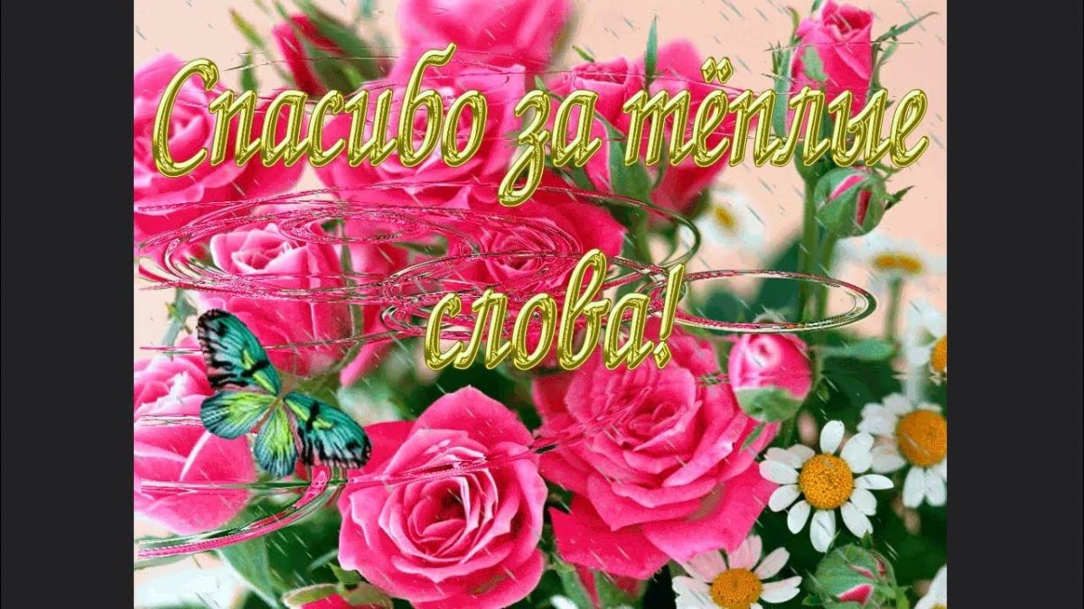 Открытка спасибо за поздравления