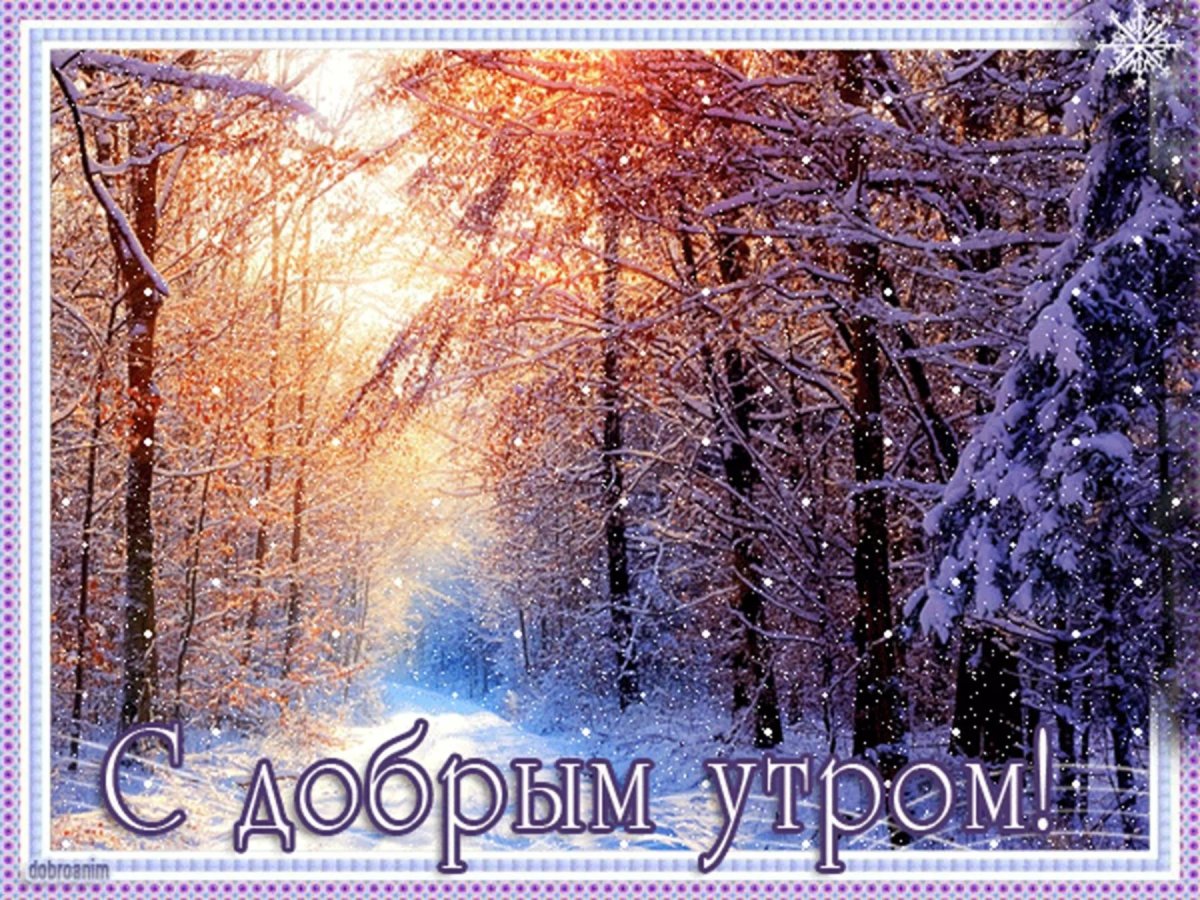 Доброе зимнее утро анимация