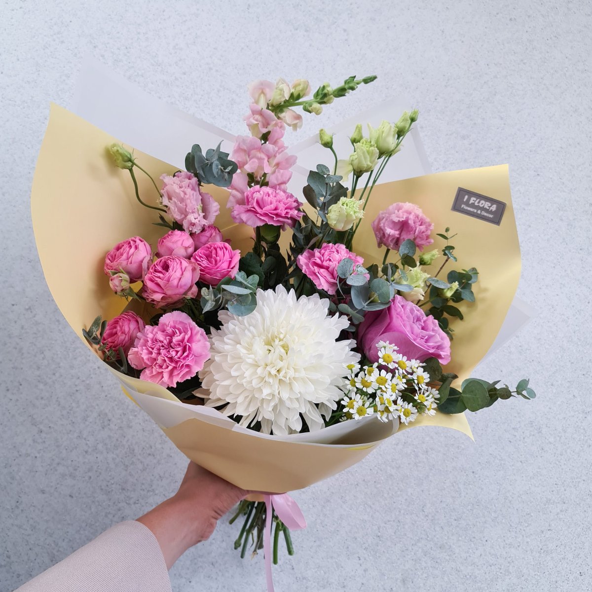 Букет "роза и Хризантема" мини