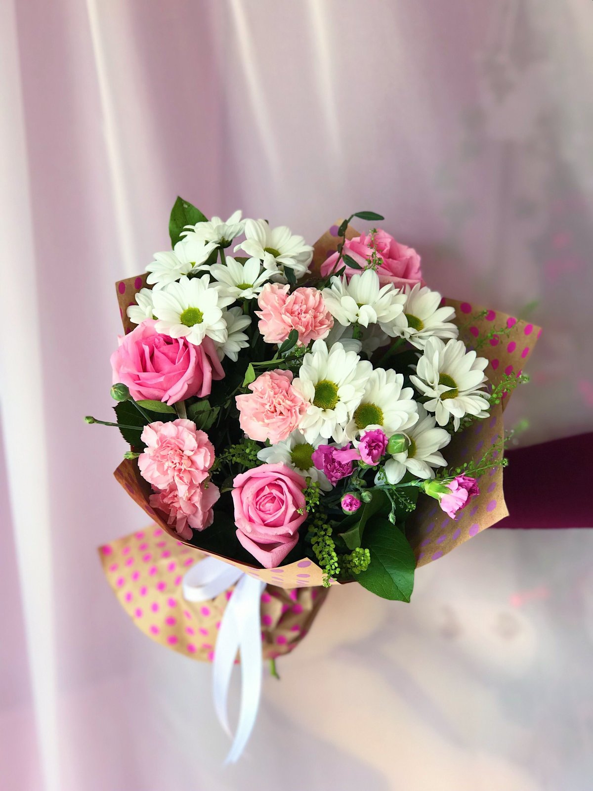 Диантус с розами