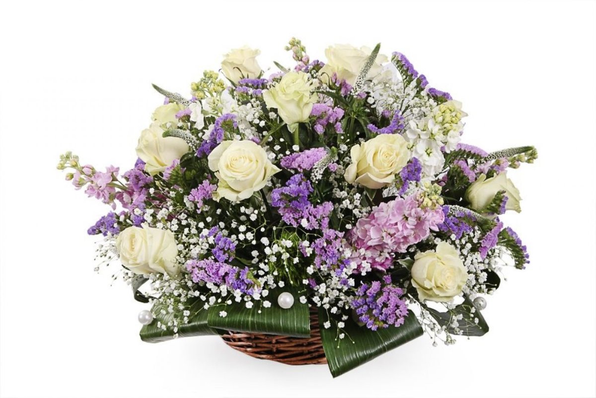 Букет с солидаго и хризантемой