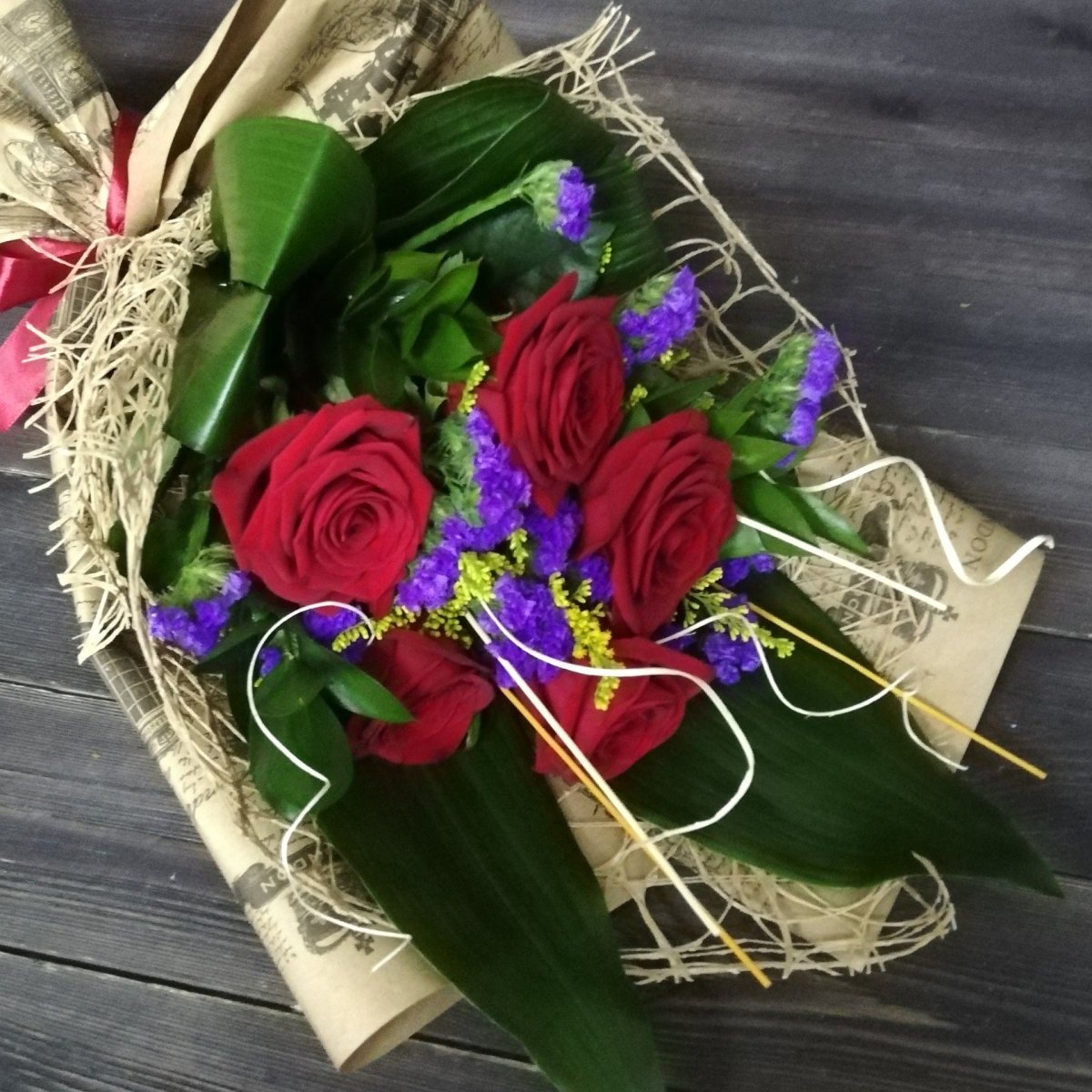 Статица сухоцвет букет