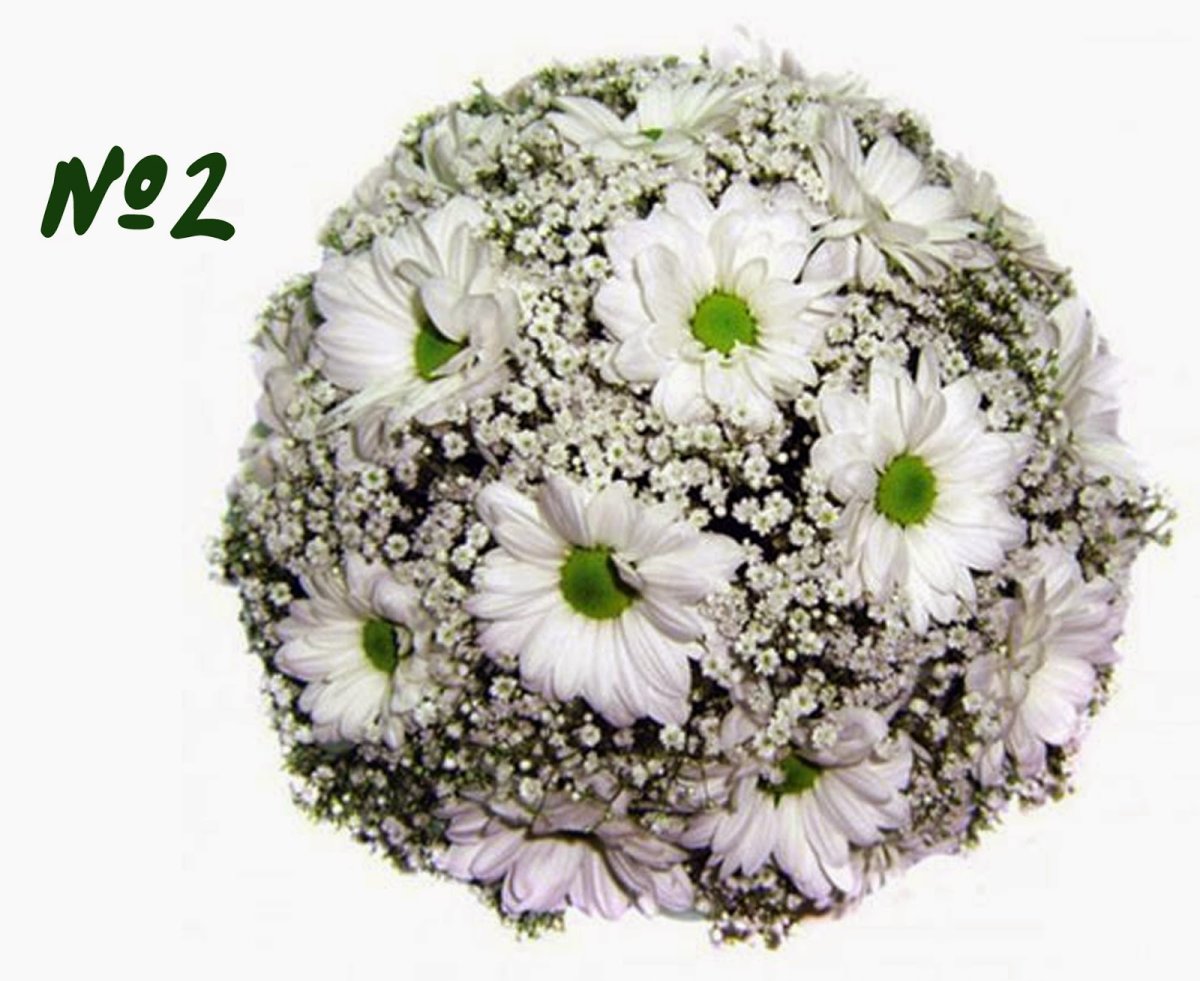 Свадебный букет с кустовой хризантемой