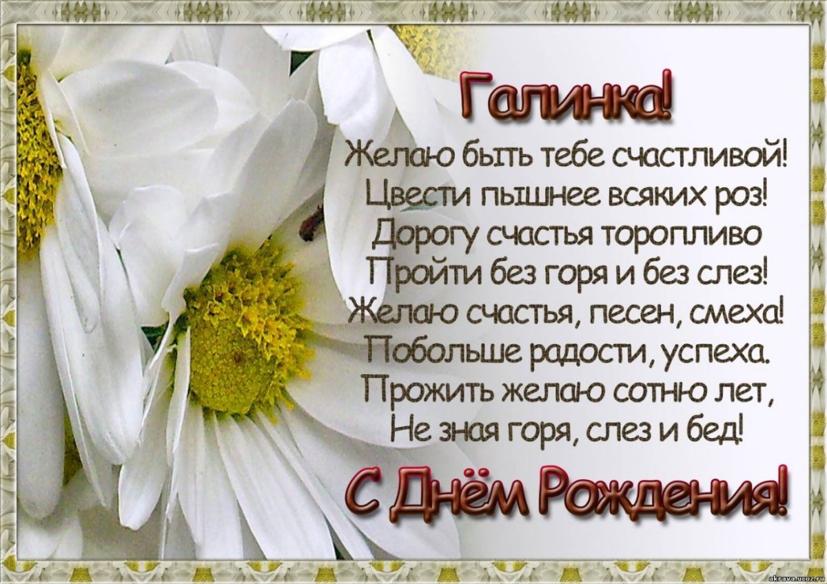 С днём рождения Галина