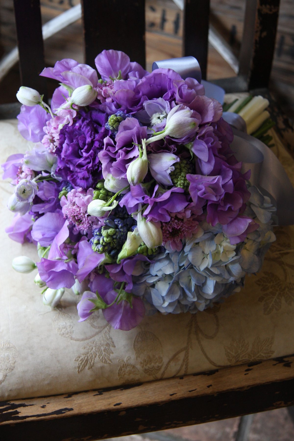 Эустома и Лаванда букет