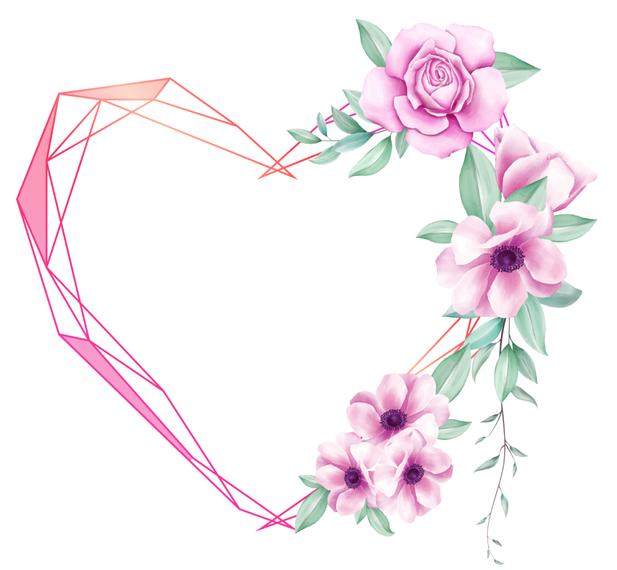 Цветочные геометрические рамки