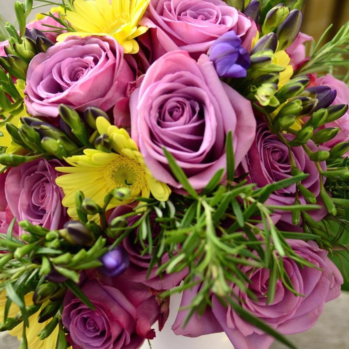 Букет цветов крупным планом