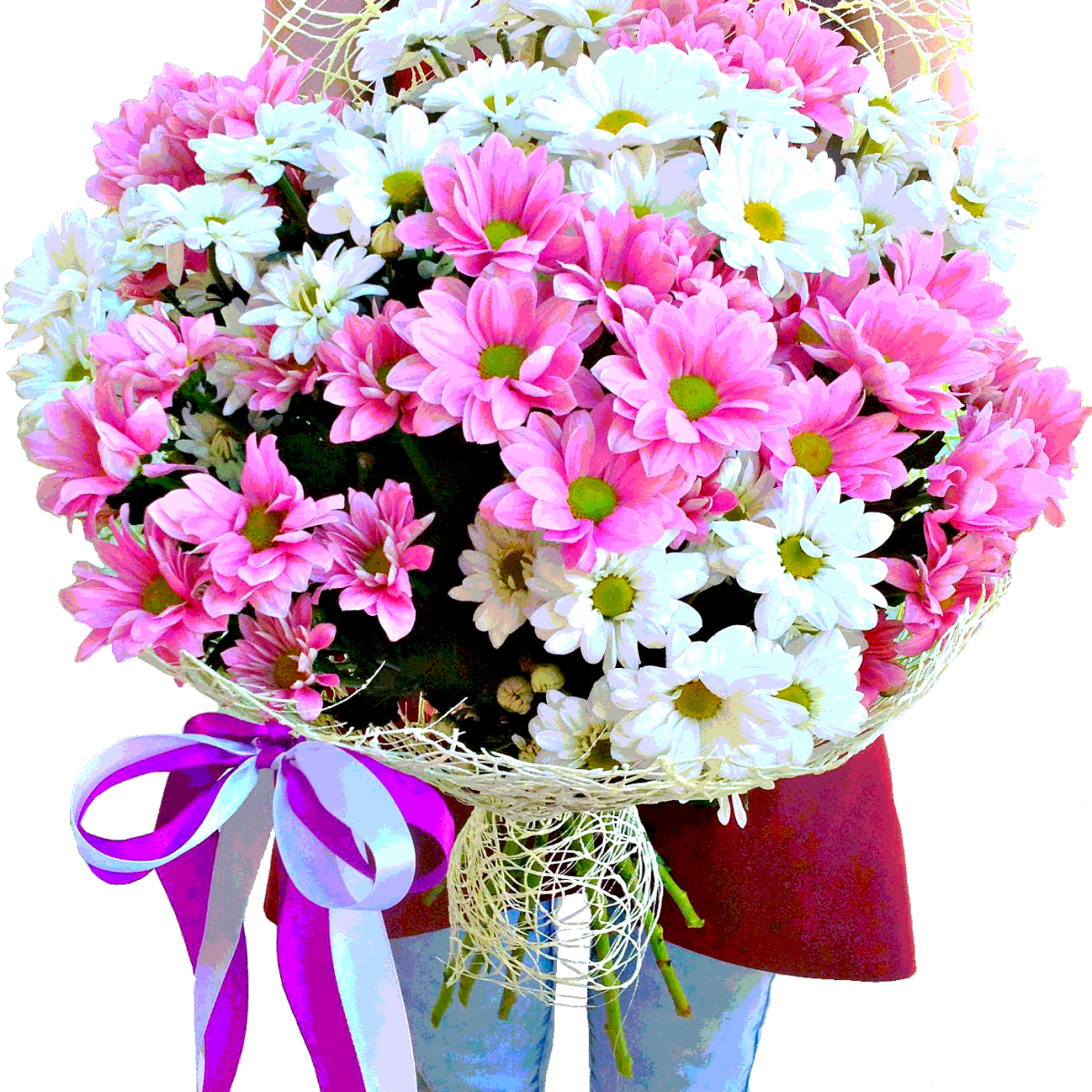 Корзина "хризантемы и ирисы"