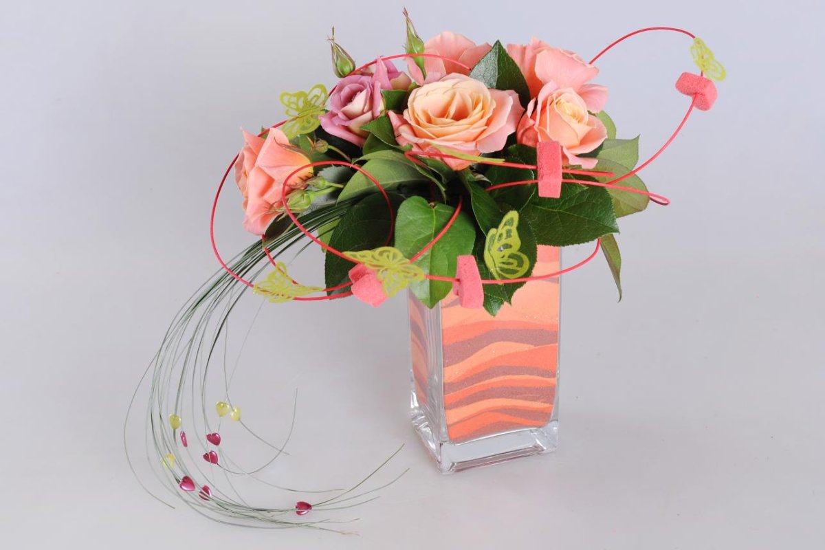 Мыльные розы в стаканчике