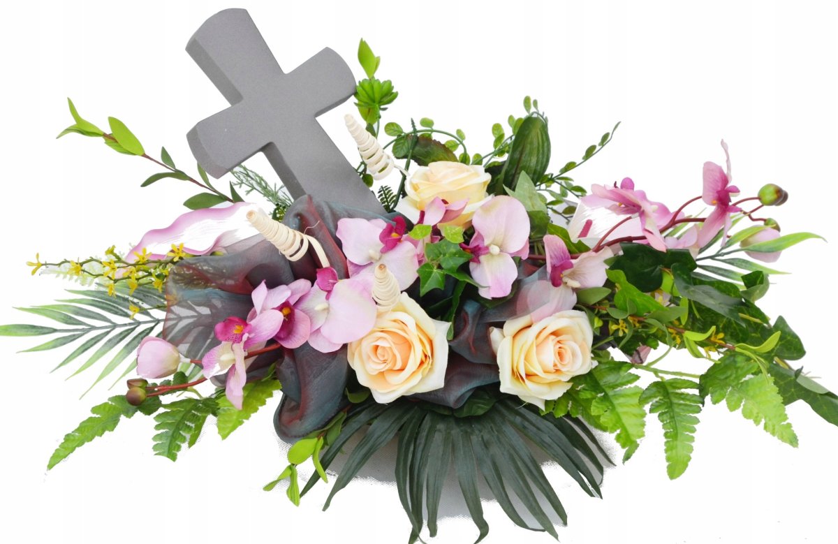 Цветы искусственные для кладбища синие