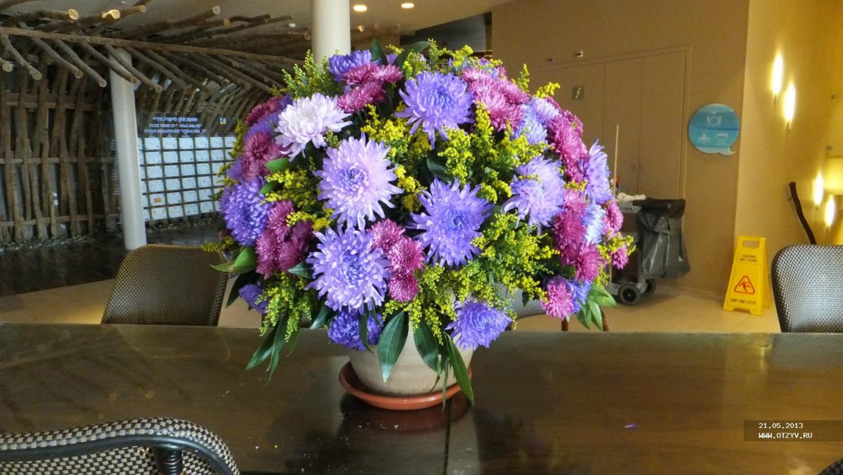 Букет из астр в оазисе