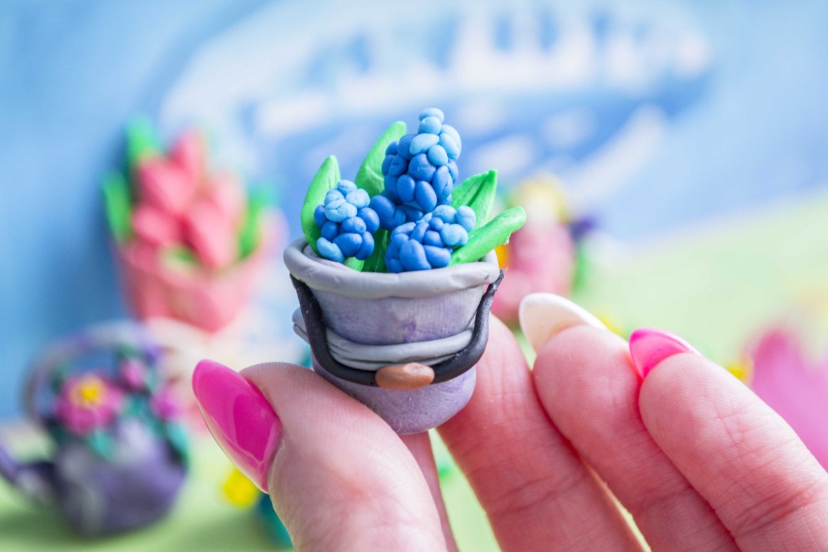 Цветы из пластилина