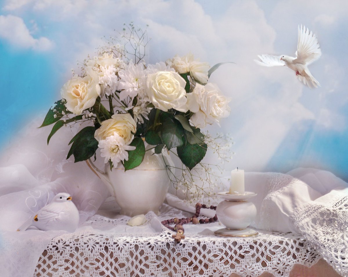 Натюрморт с голубем