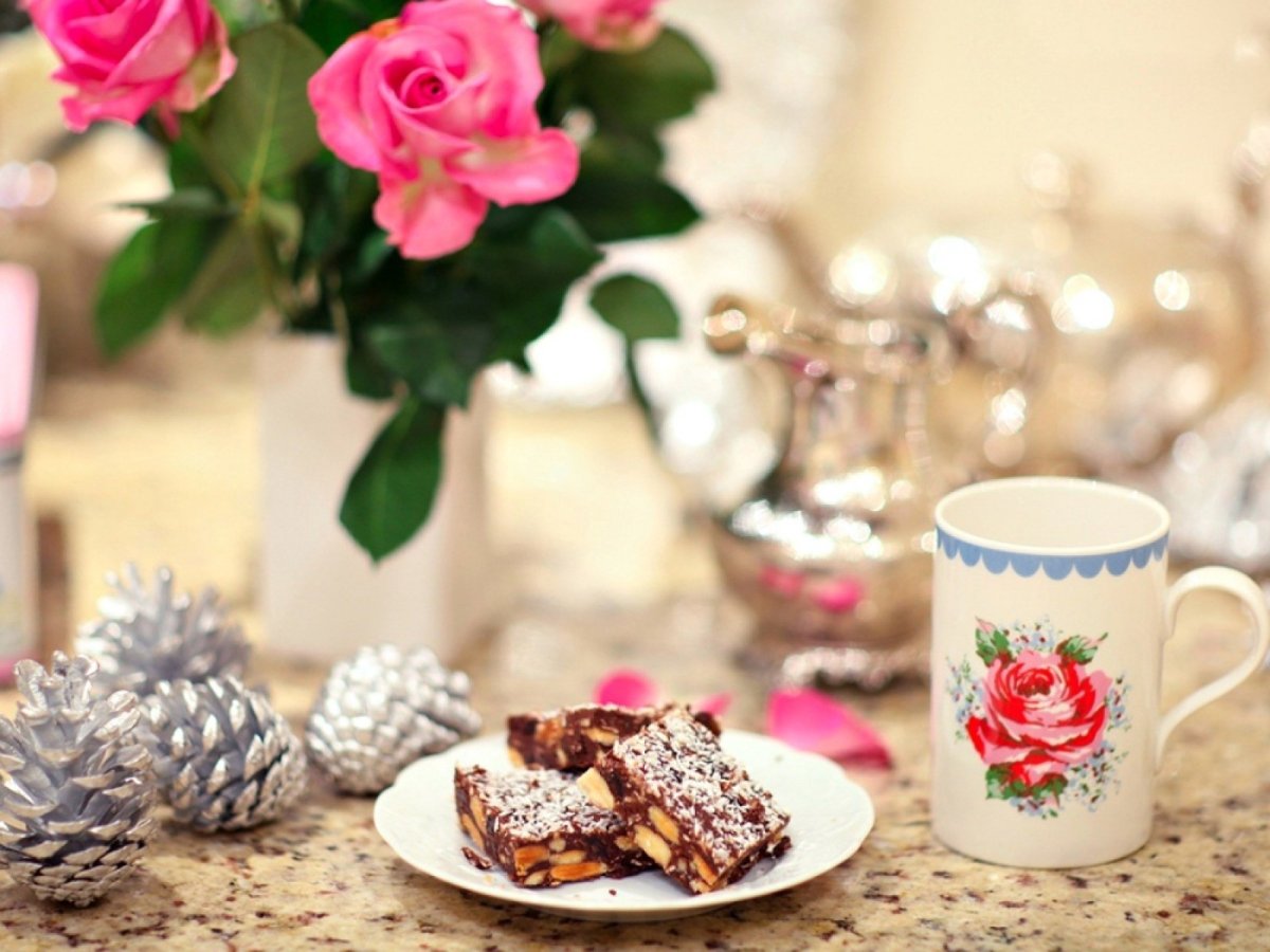 Зима цветы чай