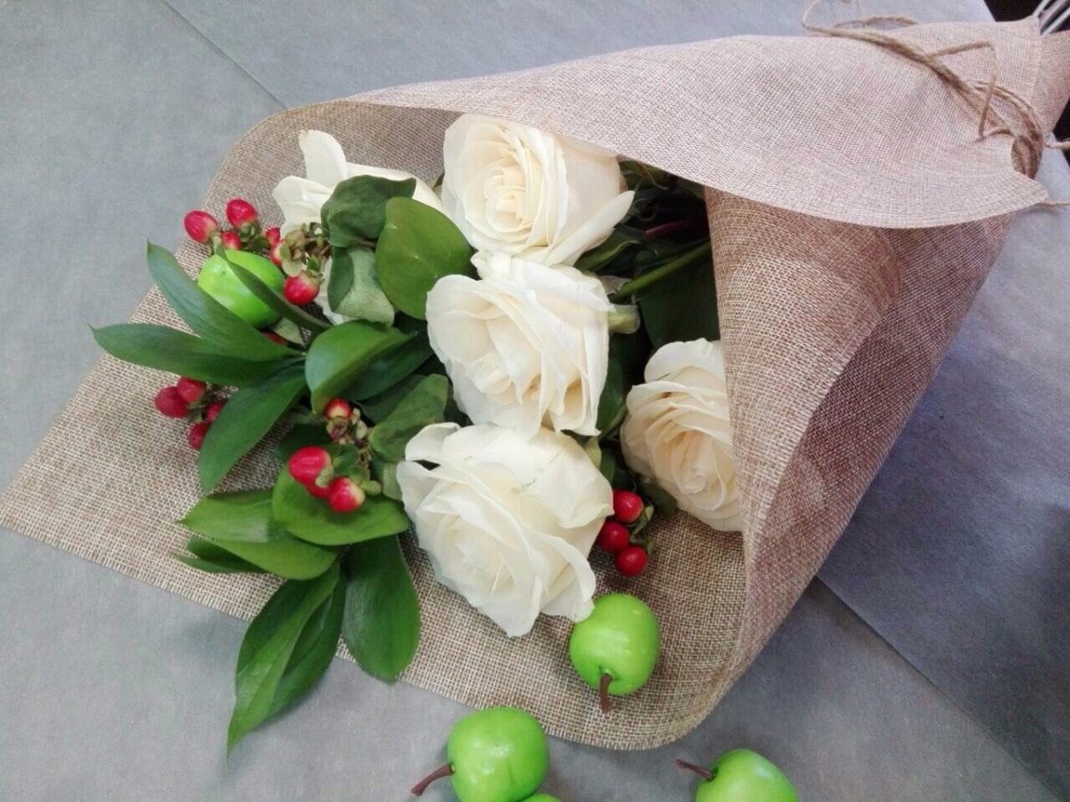 Красивая упаковка букета