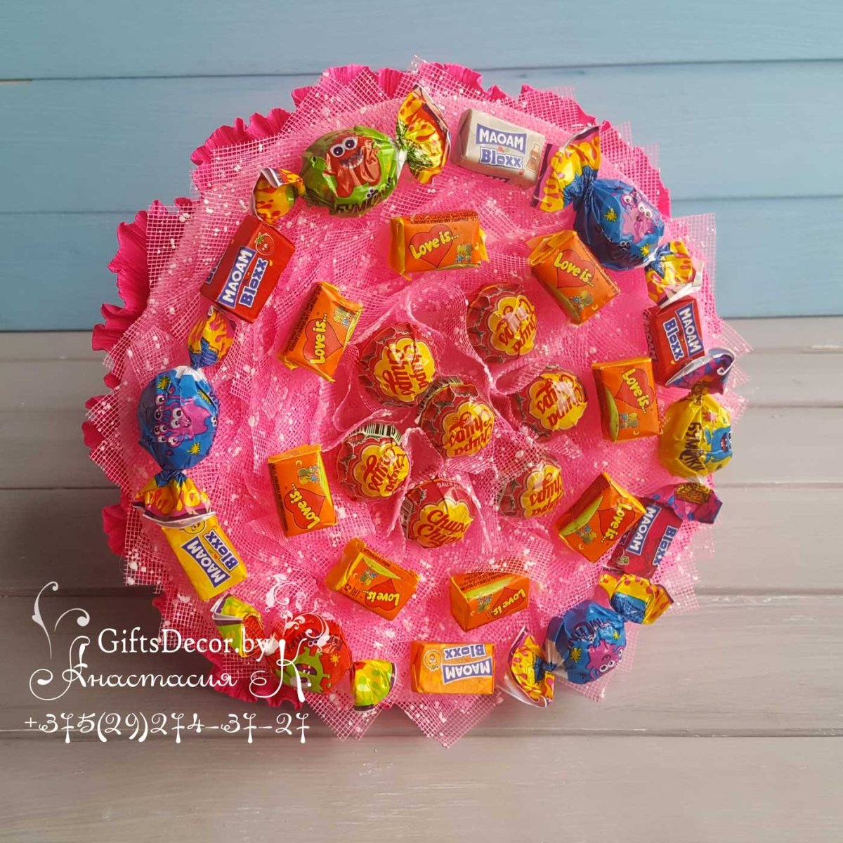 Букет из жвачек лав из
