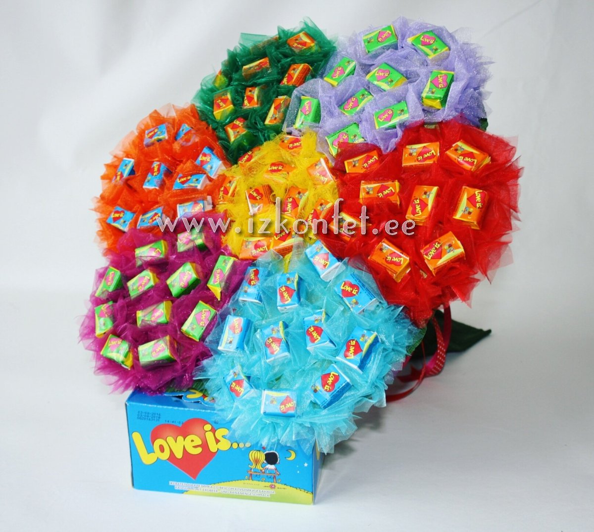 Букет из жевательных конфет
