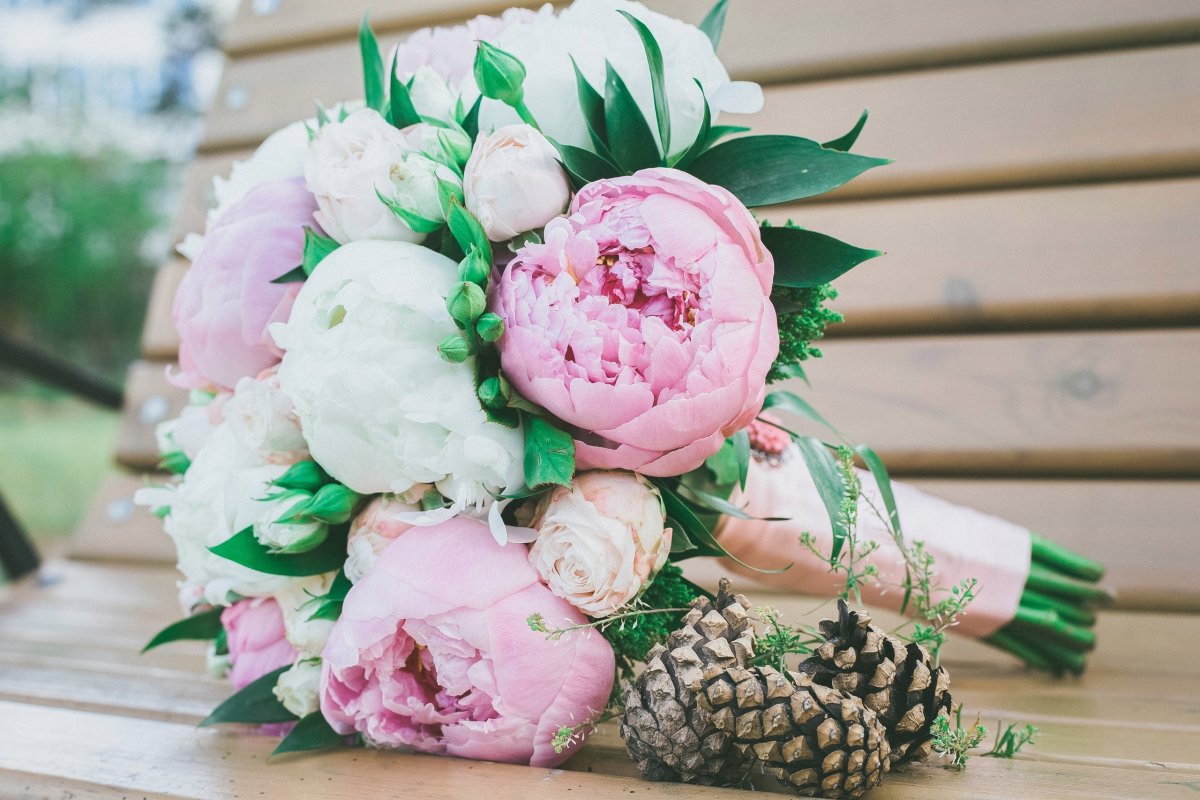 Пионы в руках