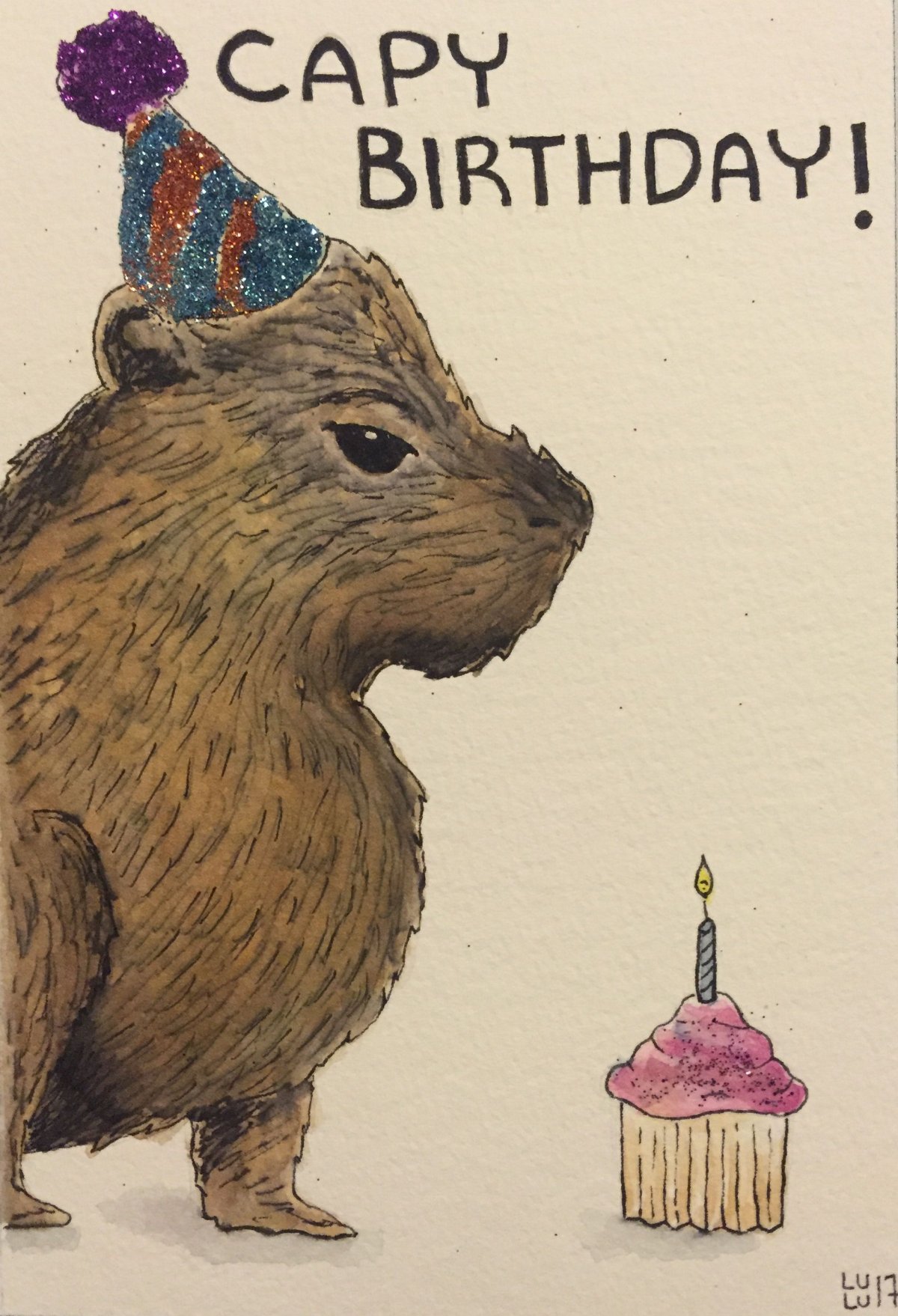 Капибара с днем рождения