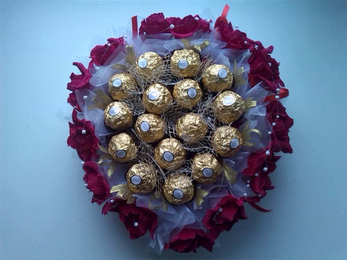 Конфетный букет своими руками