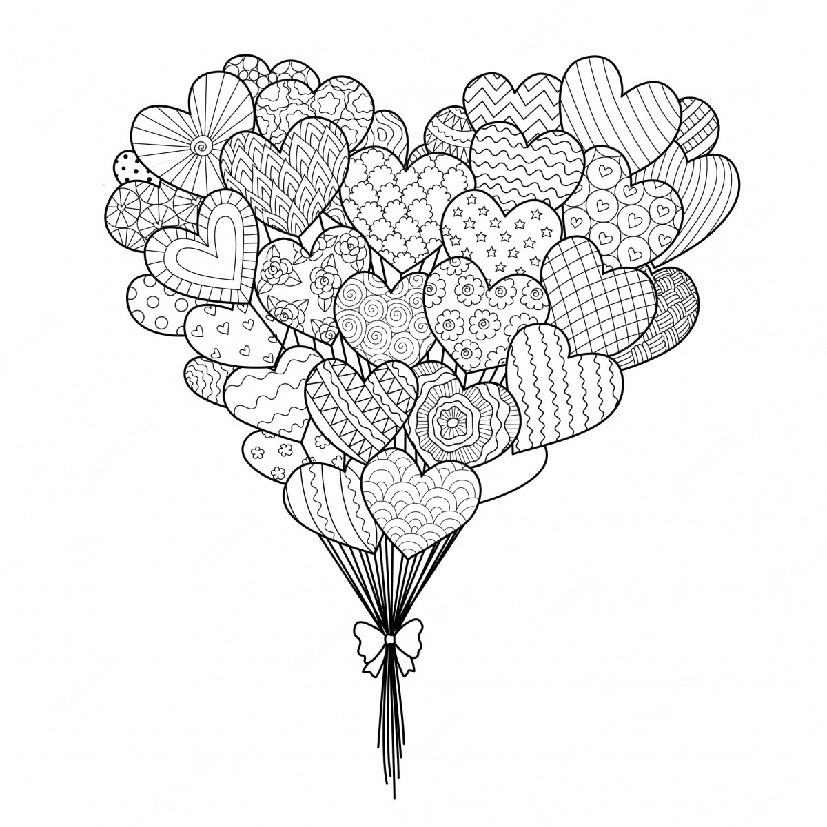 Раскраска антистресс воздушный шар