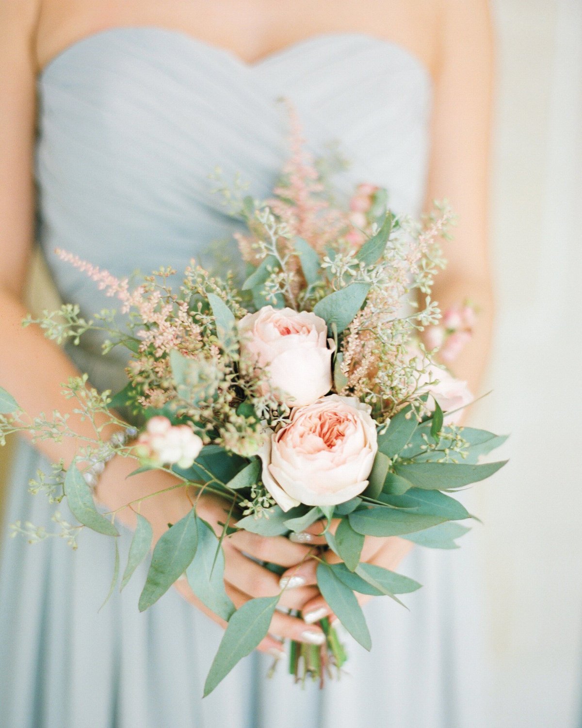 Букет Диантус и эвкалипт