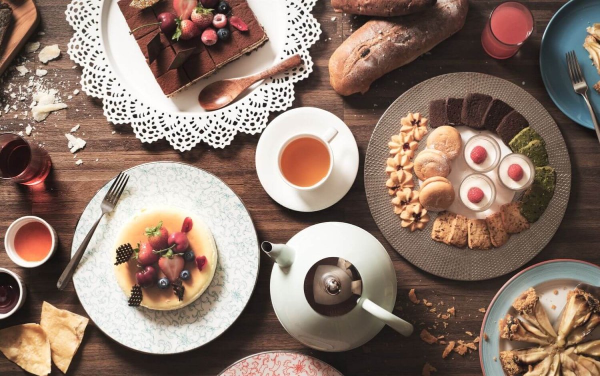 Чай кофе сладости