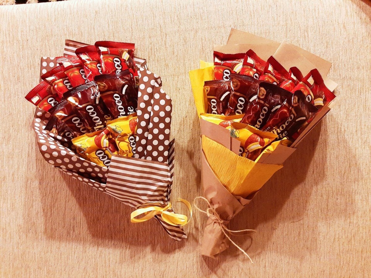 Букет из шоколадок своими руками