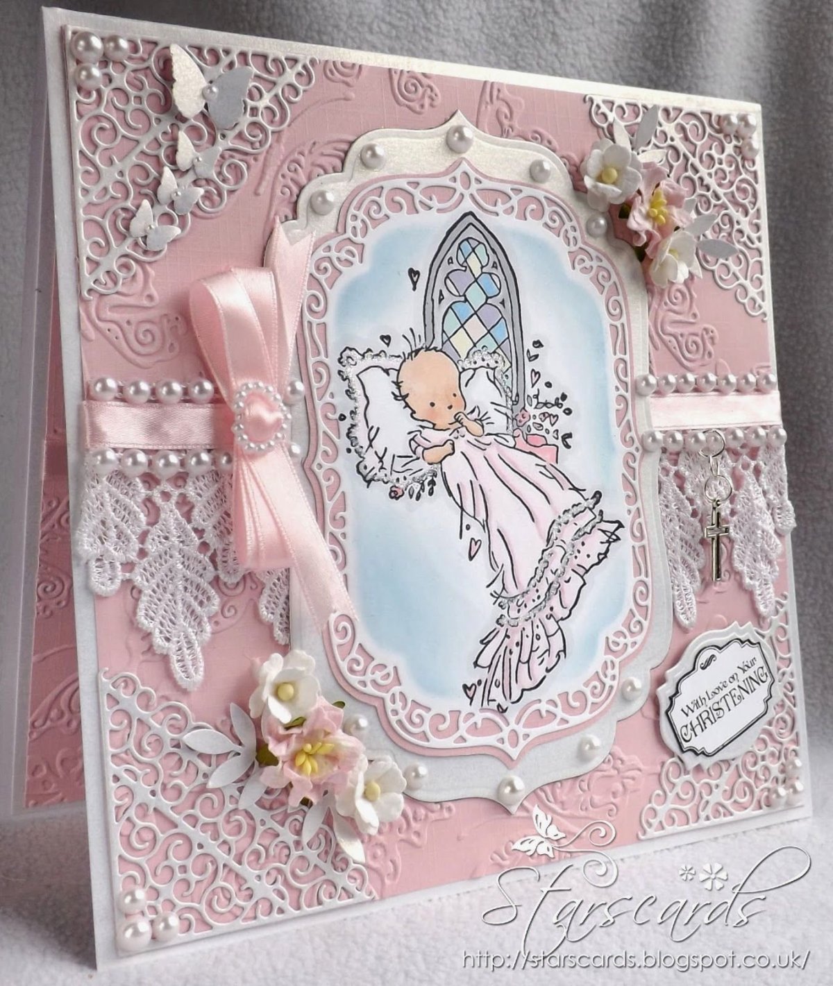Открытка с Крещением девочки