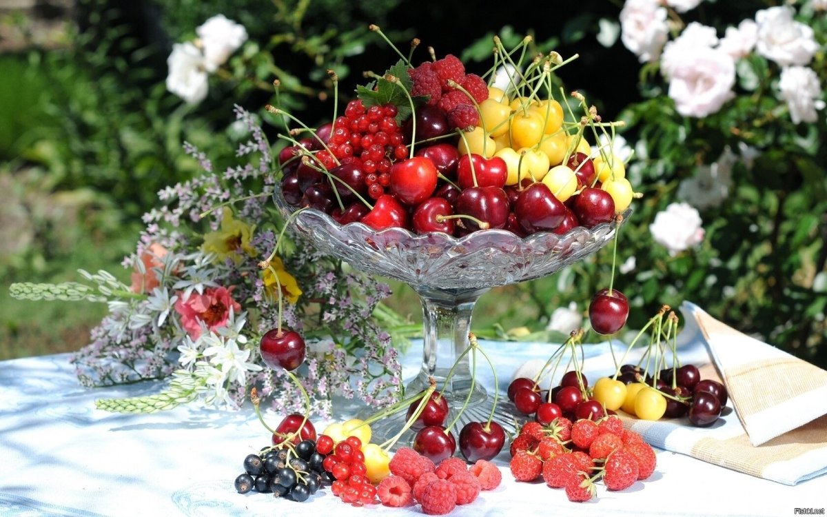 Лето ягоды цветы
