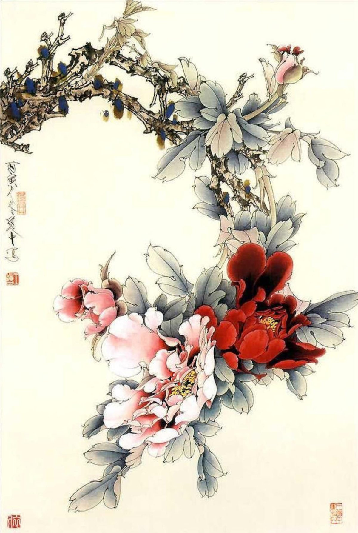 Китайская живопись цветы