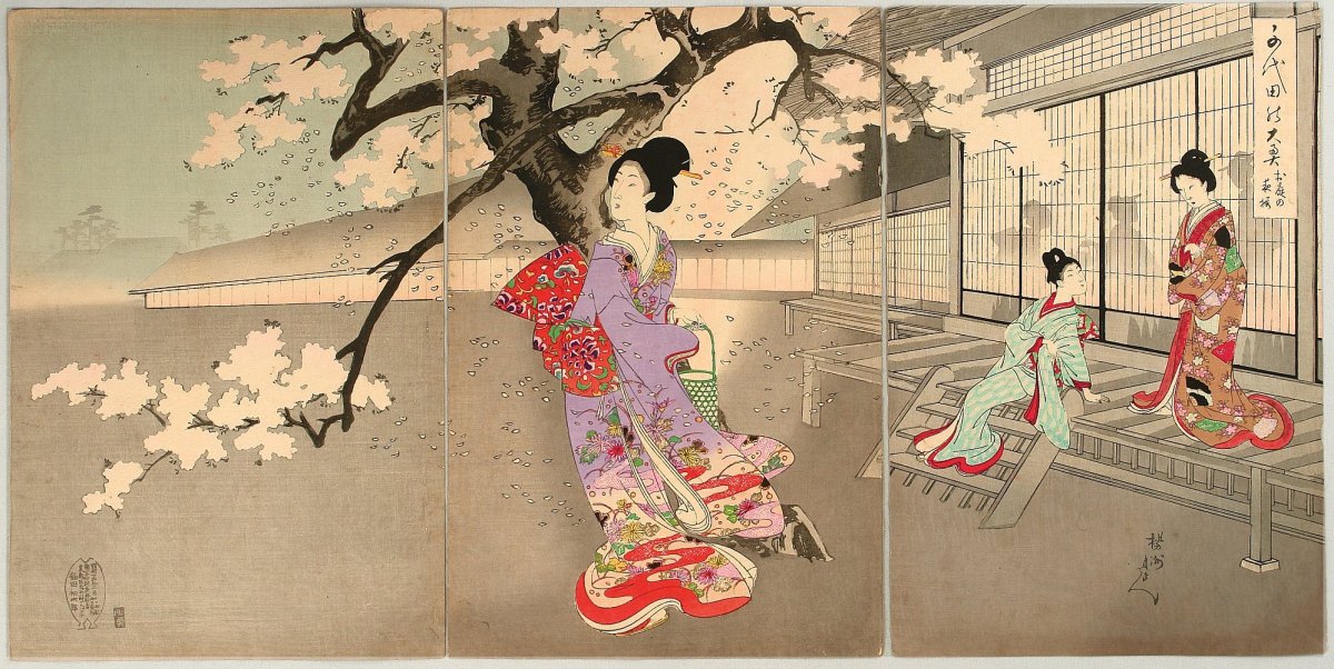 Эпоха Хэйан любование сакурой