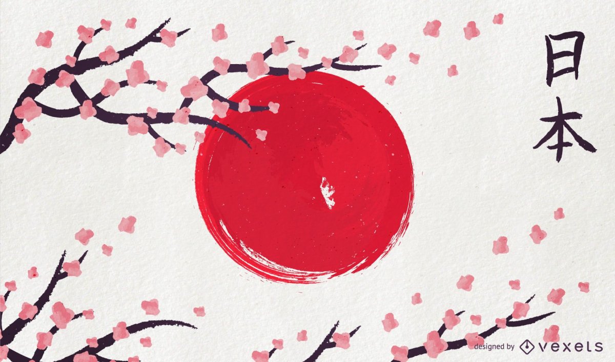 Японское солнце арт