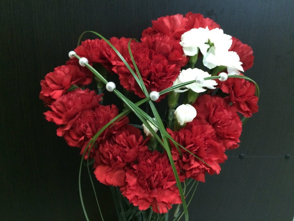 Букет гвоздик сорта Миллениум