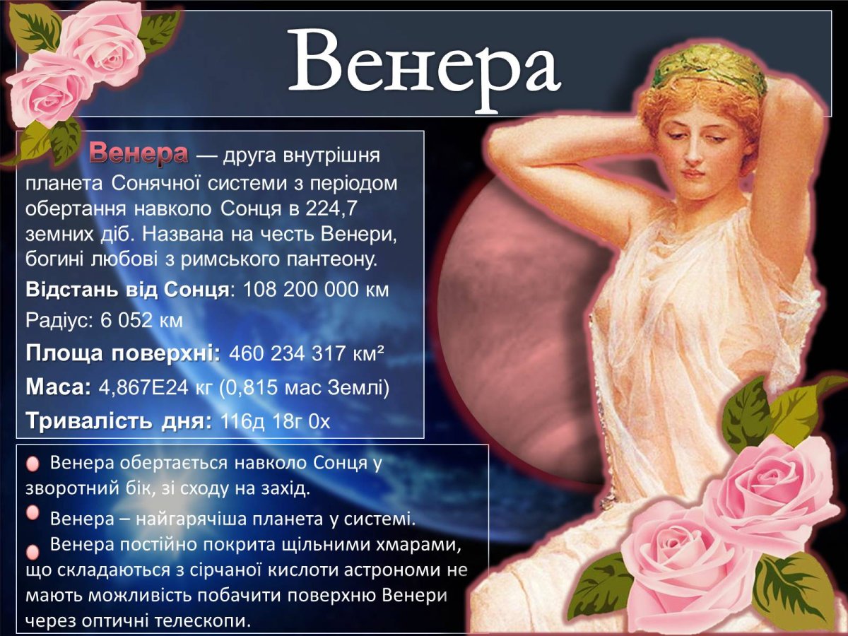 Открытка с днем рождения венера красивые