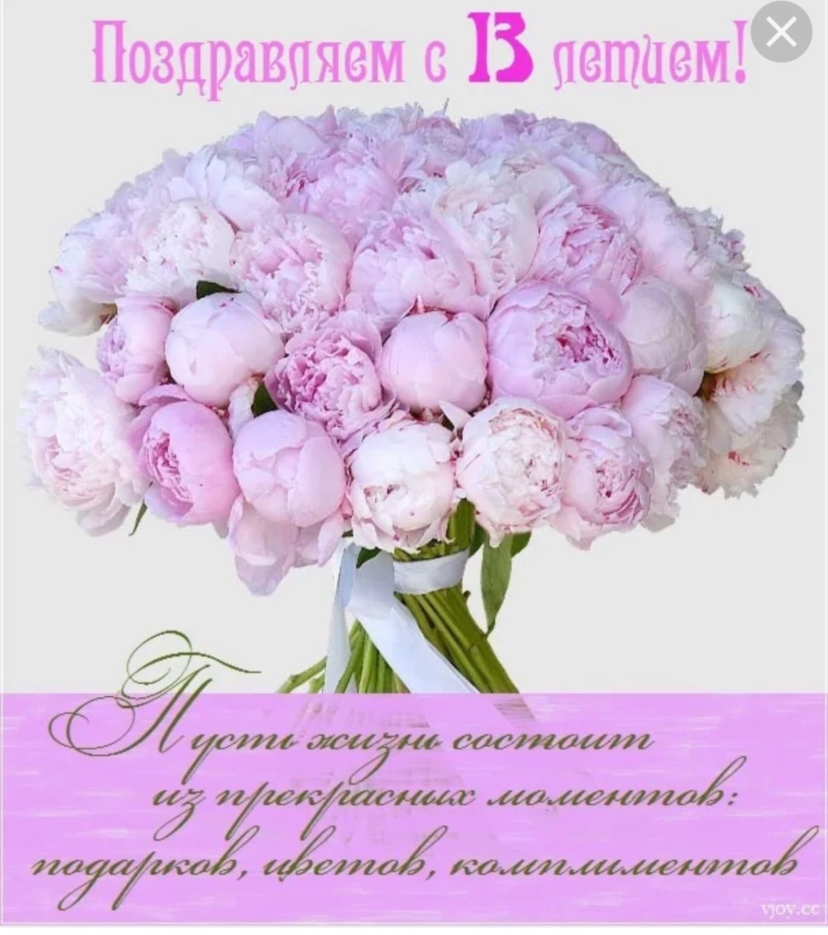 Поздравления с днём рождения пионы