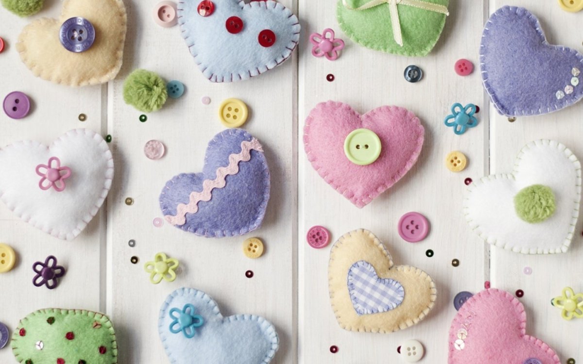 Игрушки из фетра сердце