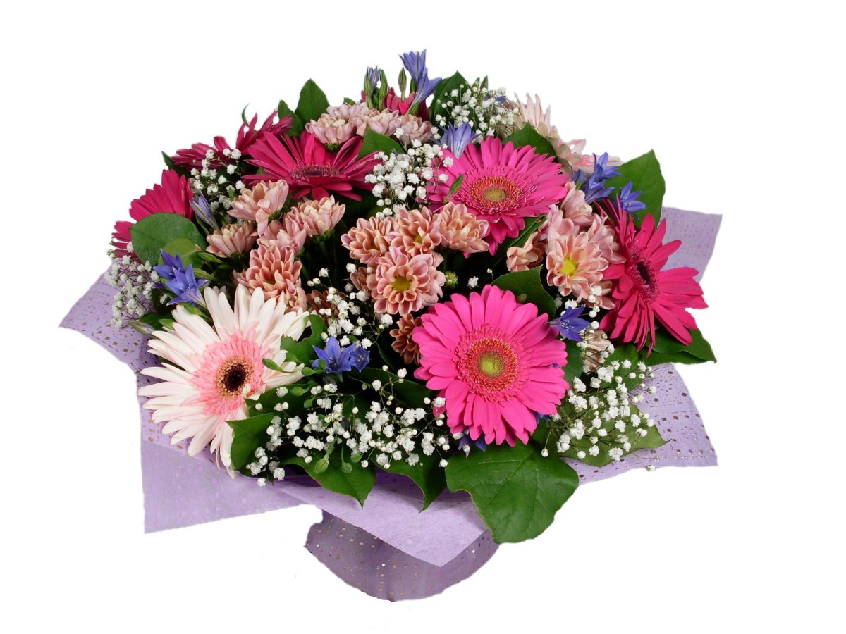 Букет гербер и гипсофилы